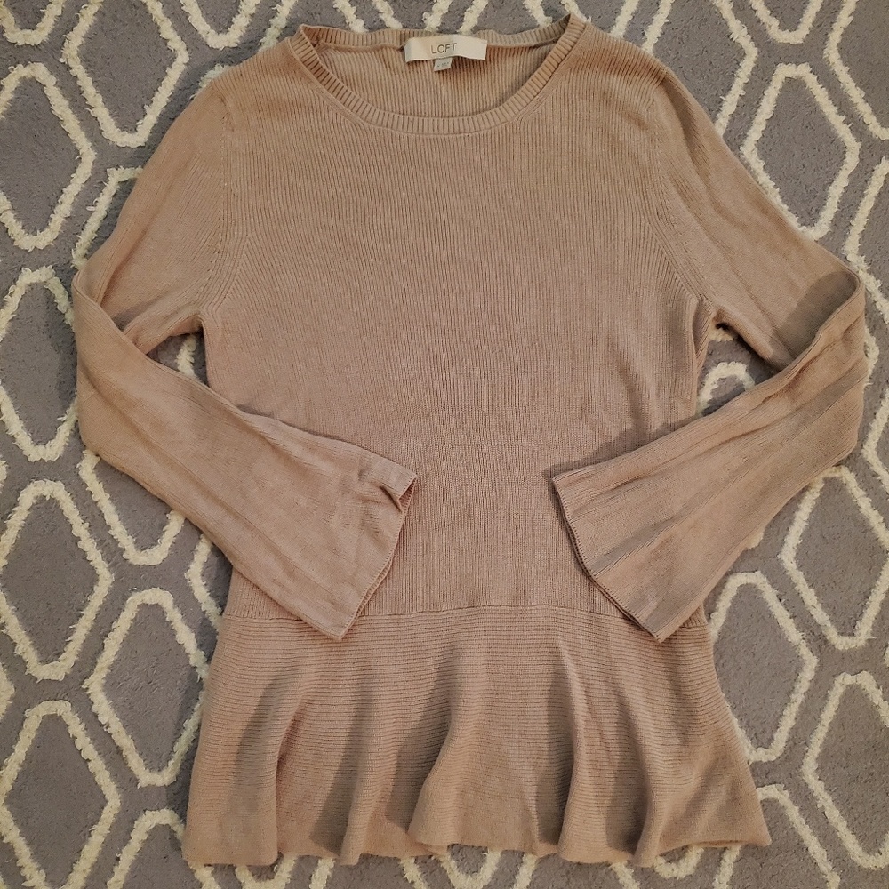 Loft Knit Peplum Top